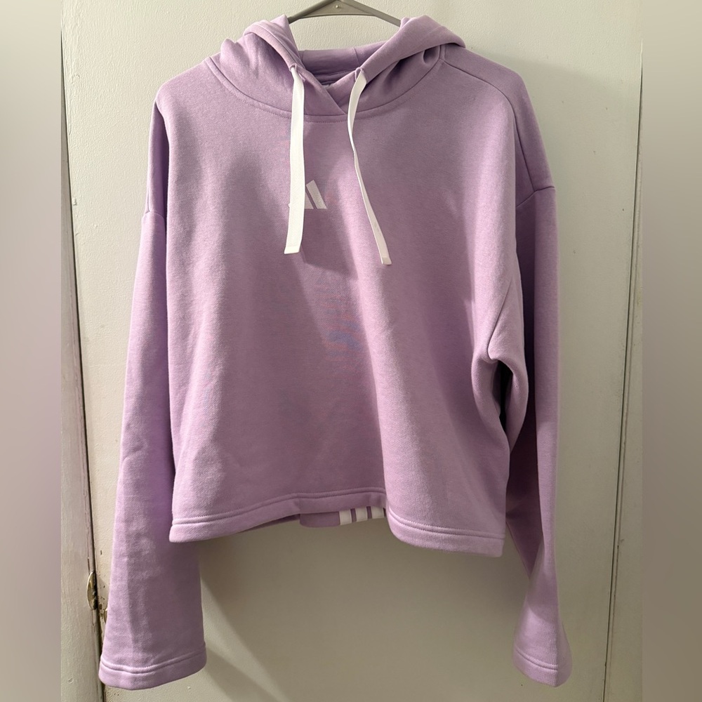 Women’s Adidas Essentials 3-Stripes Fleece Graphic Hoodie